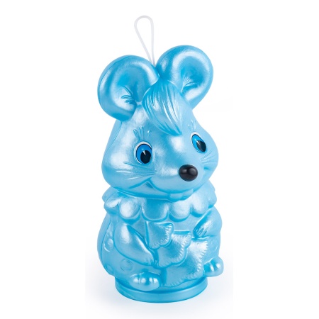 Новогодняя упаковка «Мышонок с елочкой (голубой)» ПК-03г