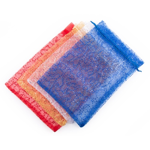 Мешок подарочный текстильный Пайетки